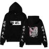 Attack on Titan Levi Ackerman Hoodie, Wings of Freedom Cherry Blossom Printed Pullover Hooded Sweatshirt Casual Long Sleeve Hoodie