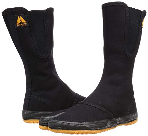 Soukaido Herren Twin Hooves Leichte Tabi Arbeitsstiefel, Schwarz