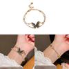 Butterfly Fashion Jewelry Bracelet With Gold Plating And Faux Pearl For Elegant Women