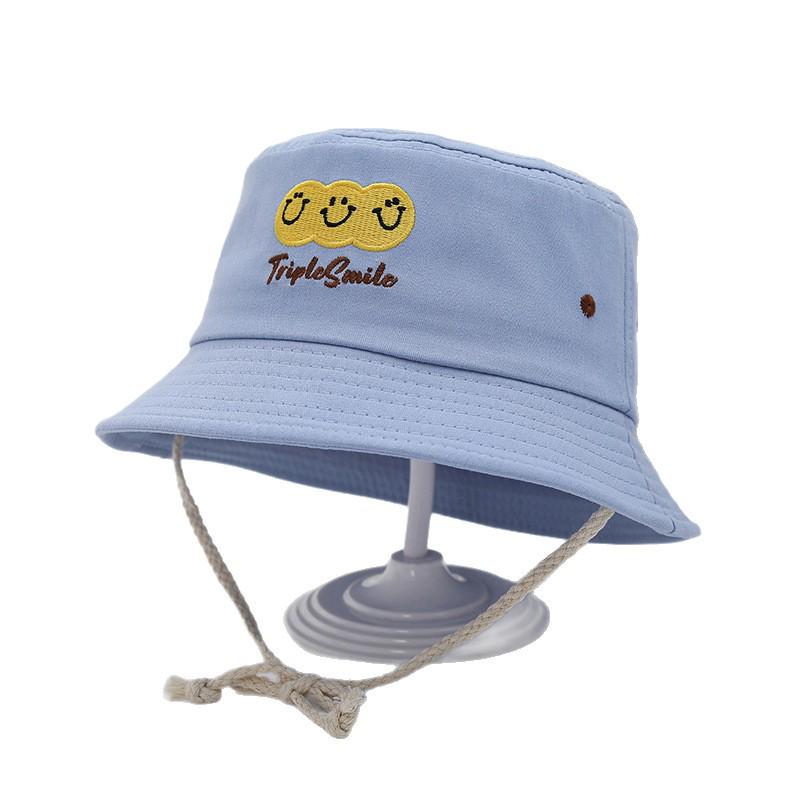 Korean Spring 2026 Baby Smiley Face Bucket Hat for Boys and Girls - Cute, Adorable, Sun Protection Fisherman Style