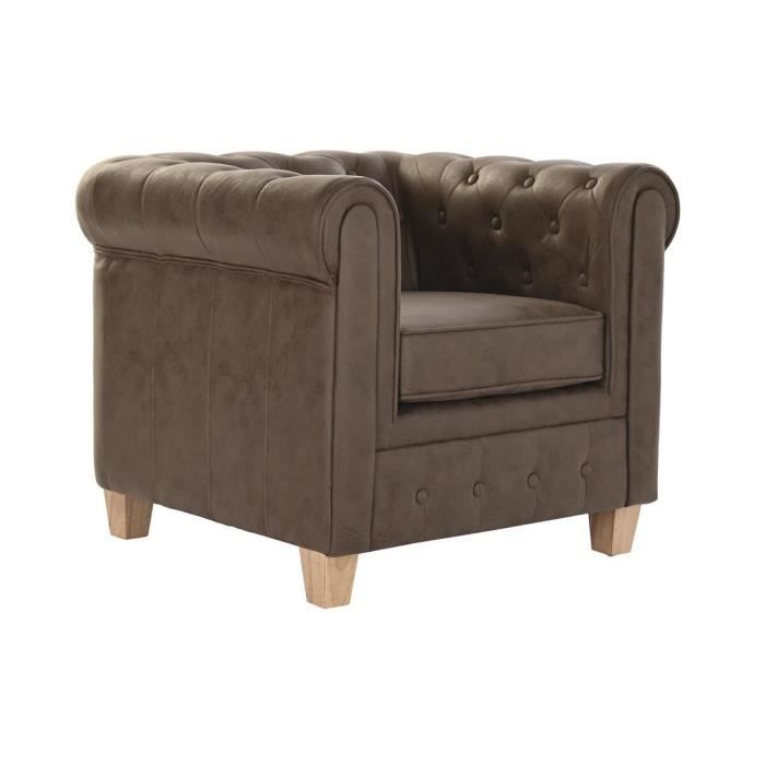 Fauteuil - Bois Brun Foncé - 80 x 80 x 70 cm - Vintage