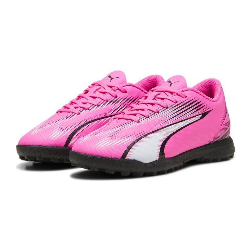 Puma Ultra Play Comfortable Versatile Low-Top Kids Soccer Shoes Kids Soccer Shoes Pink Black White 107779-01