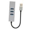 4 Port USB3.0 Hub Multiport Plug and Play 5Gbps High Speed USB3.0 To RJ45 Network Adapter USB Docking Station Silver