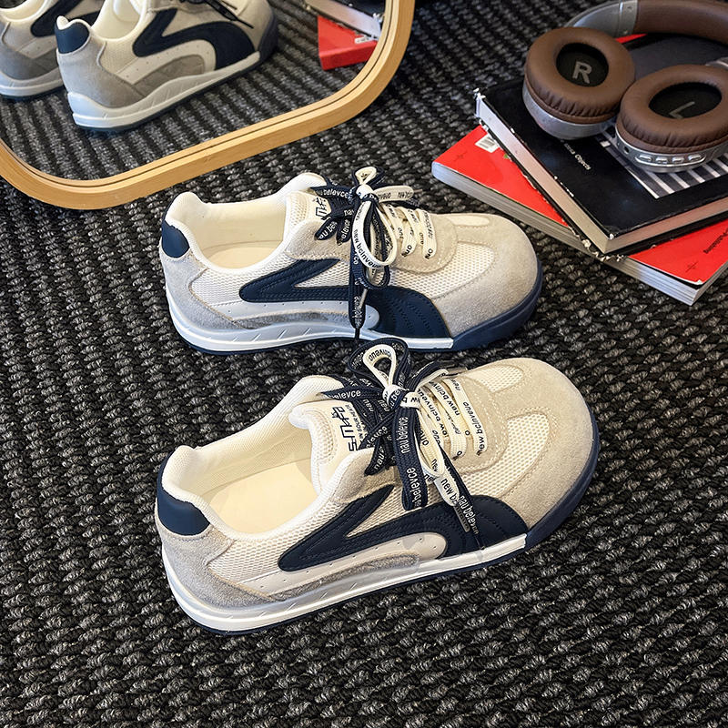 

Inner height-increasing German training shoes women s retro and lightweight 2025 spring and autumn popular sports and leisure shoes soft-soled small F 40 бежевый