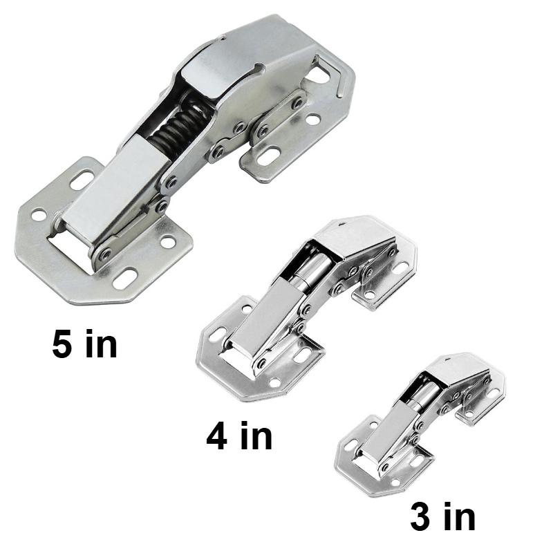 90 Degree Steel Cabinet Hinges No-Drilling HoleHydraulic Buffer Hinge Kitchen Cabinet Cupboard Hinges Furniture Hardware