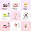 50 Japanese Cartoon Children'S Cute Puzzle Stickers, Panda Rabbit Corgi Parent-Child Interactive Sticker Decoration