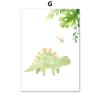 Nursery Nordic Poster and Prints Cute Dinosaur Egg Tree Leaf Monstera Wall Art Canvas Painting Wall Pictures Boy Kids Room Decor No Frame