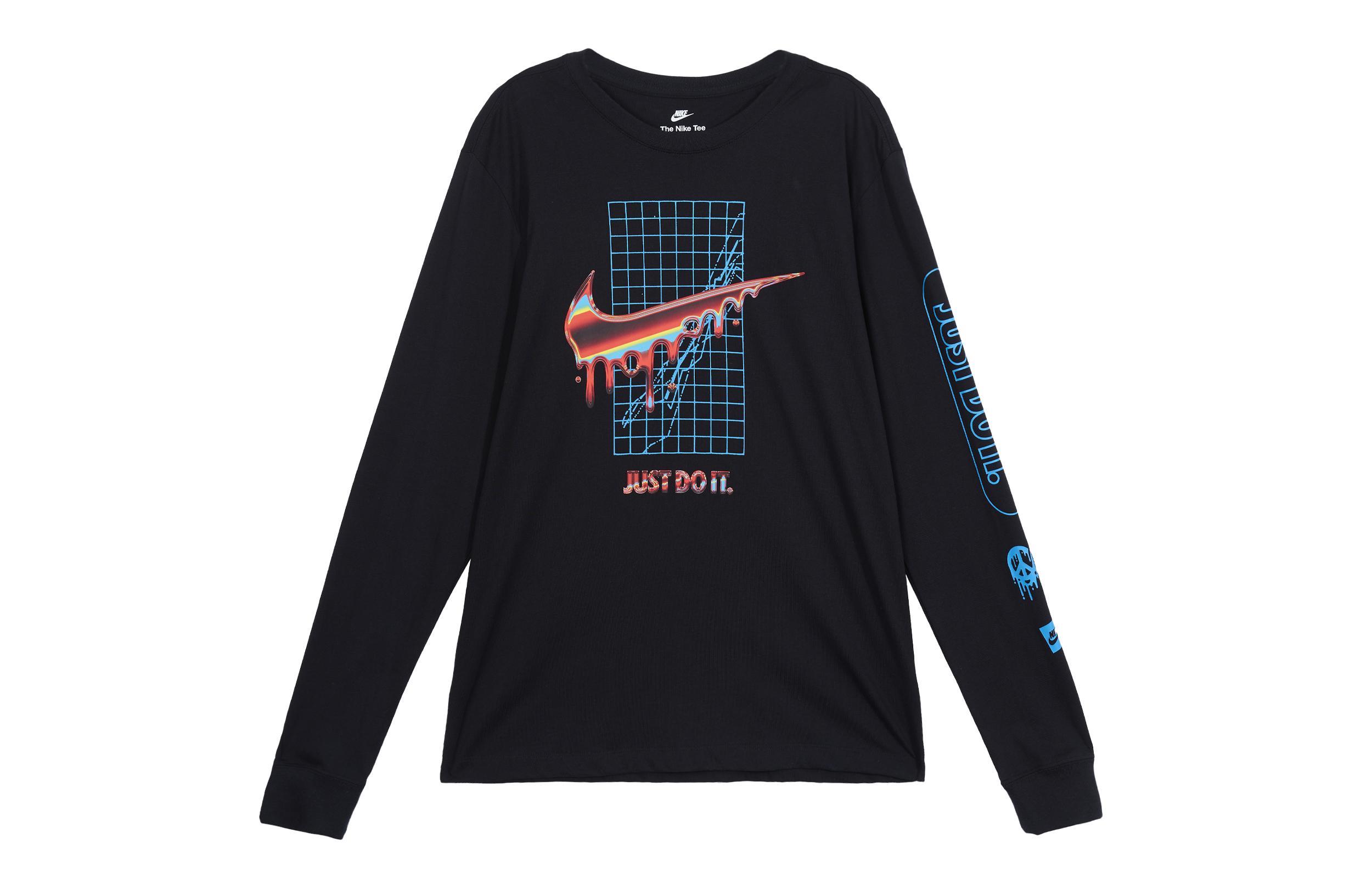 

Nike T Shirts Men s Black Crew Neck Moderate Straight Fit DR8075-010 S