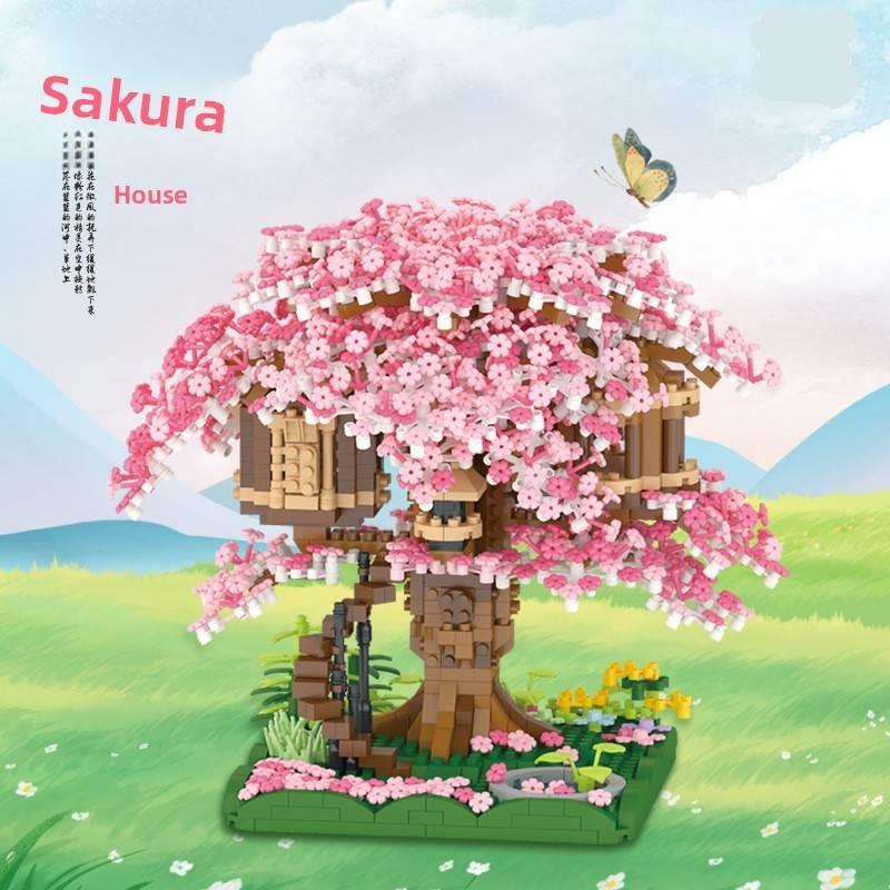 Childrens Sakura Tree Micro Block Building Kit With Abs Plastic Pieces For Creative Play And Gift