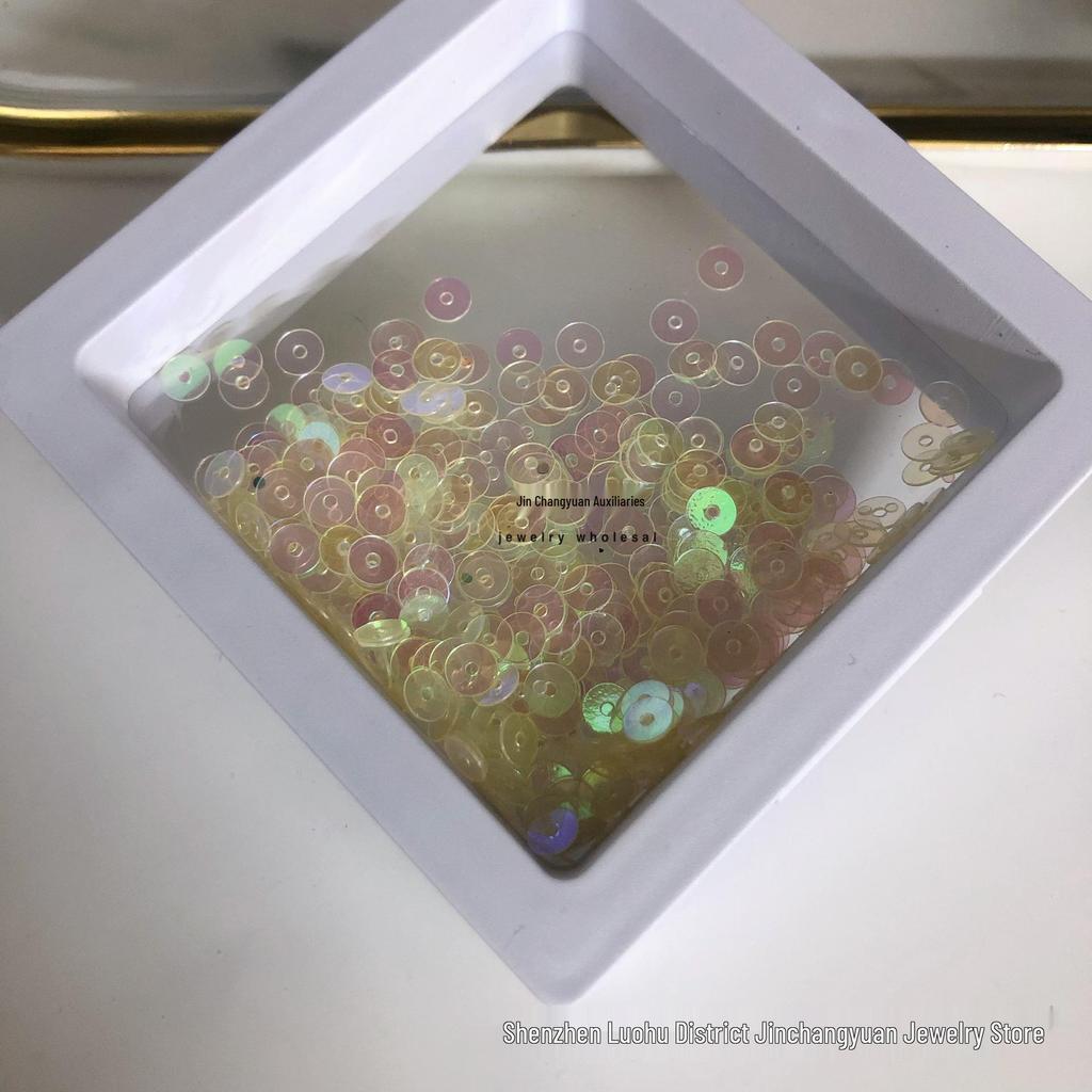 4mm mittelloch bunte Pailletten für DIY-Bastelarbeiten und Bekleidungszubehör