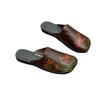 Fashion Retro Nostalgia Soft Cowhide Hand-painted Women's Slippers Summer Women's Shoes Sandals Mueller Shoes