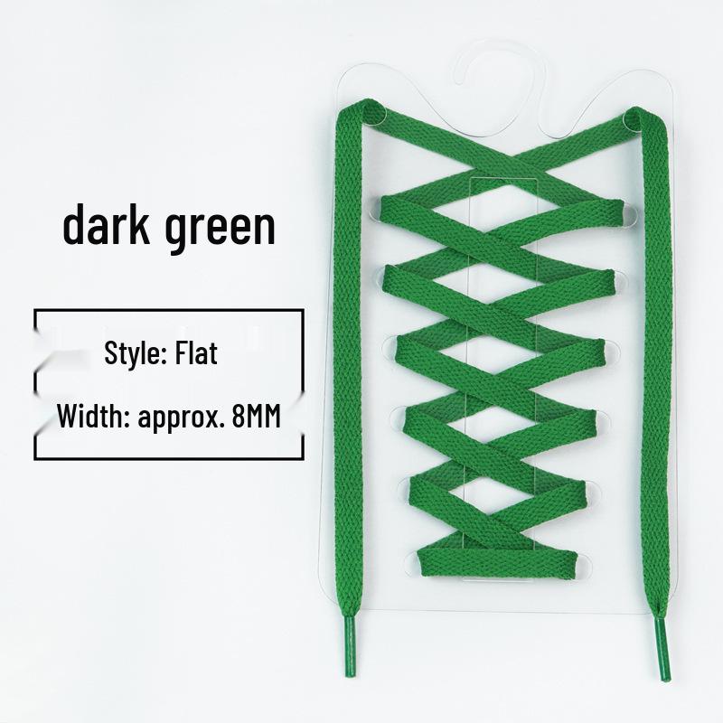 8mm Multi-Color Flat Shoelaces for Casual, Sneakers, Canvas, Basketball, and Skate Shoes (One Pair)