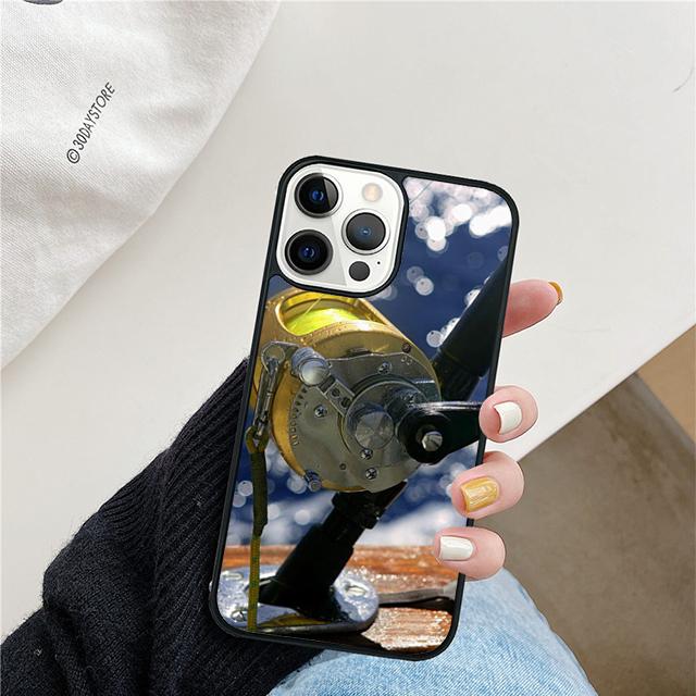 Fishing Rod Phone Case For iPhone 17 Air 15 16 Cover 11 13 14 Pro Max 12 Plus Max Fundas