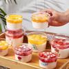 10/50Pcs Transparent Dessert Cups with Lids for Ice Cream Pudding Yogurt Mousse Cake - Baking Packaging Containers