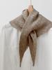 Triangular Knit Scarf with Knotting Cross - Versatile Korean Style Women's Shawl and Neck Protector
