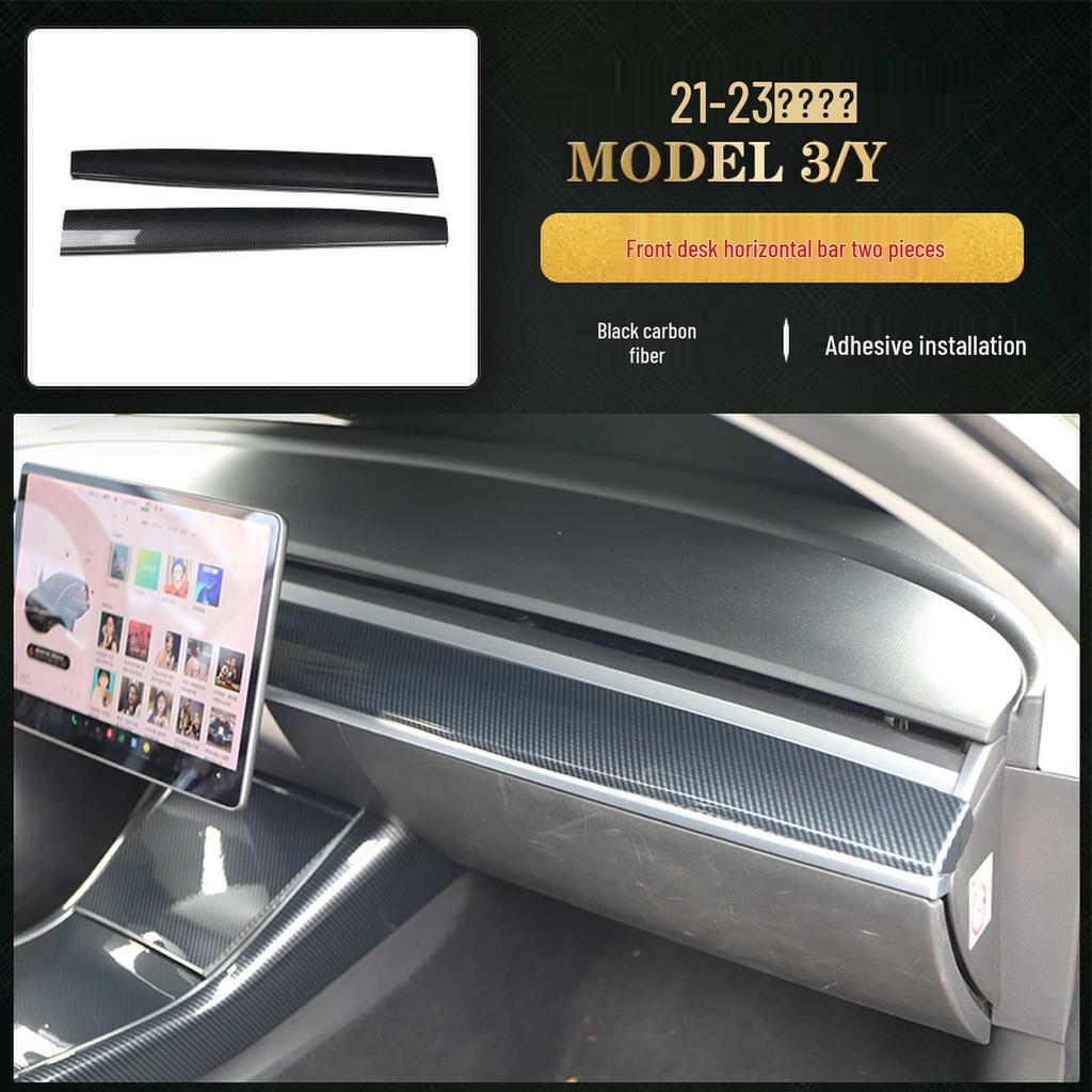 Carbon Fiber Interior for 2021-2023 Tesla Model 3/Y Steering Wheel & Console