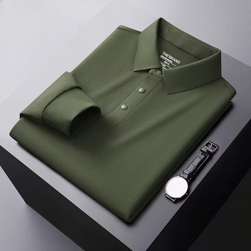 TrendHub Men's Autumn Winter Half-zip Seamless T-shirt  Men's Solid Color All-match