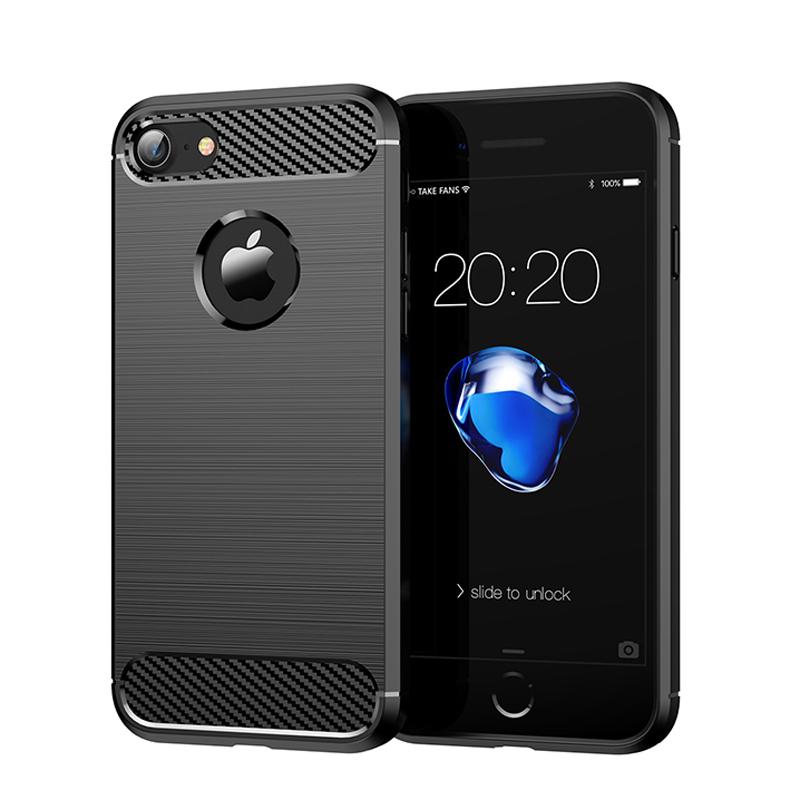 

Чехол для iPhone 7 Чехол для iPhone 7 Противоударный оригинальный TPU Роскошный силиконовый матовый резиновый защитный чехол для телефона для iPhone 7 For iPhone 7 чёрный