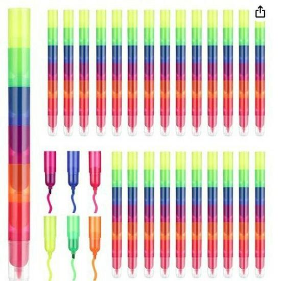 

Dual-Tip Fluorescent Marker with Thick and Wide Segments for Reorganization and Team Solutions