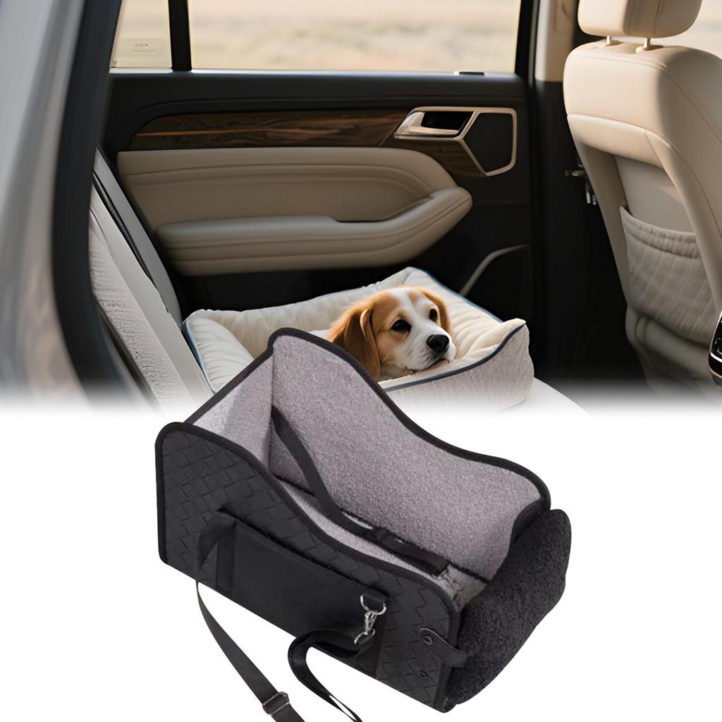 Siège auto pour chiot moins de 6,3 kg Siège auto pour chien Consoles Pliable Portable Coussin rehausseur Transporteur Pour camion Siège avant arrière Intérieur