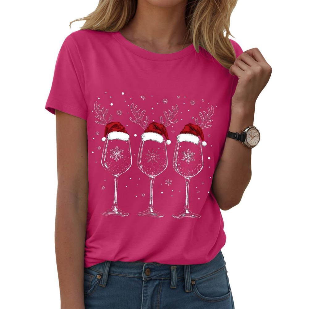 Women's Shirt Fashion Christmas Printed T-shirt