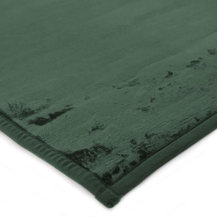 Tapis extra-doux effet velours vert foncé 160x230
