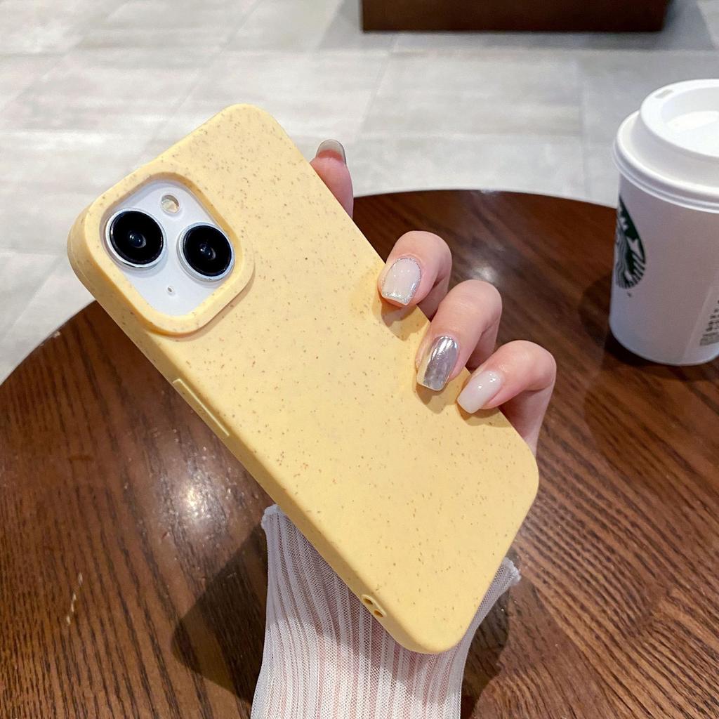 Wheat Shell Suitable for Apple 16PRO Solid Color Mobile Phone Case IPhone11/13 High-end Ins Anti-fall Tpu Protection Case