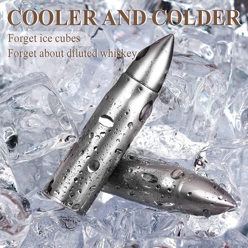 304 Stainless Steel Bullet Ice Cube Whiskey Stone Red Wine Cooling Cooling Ice Cube