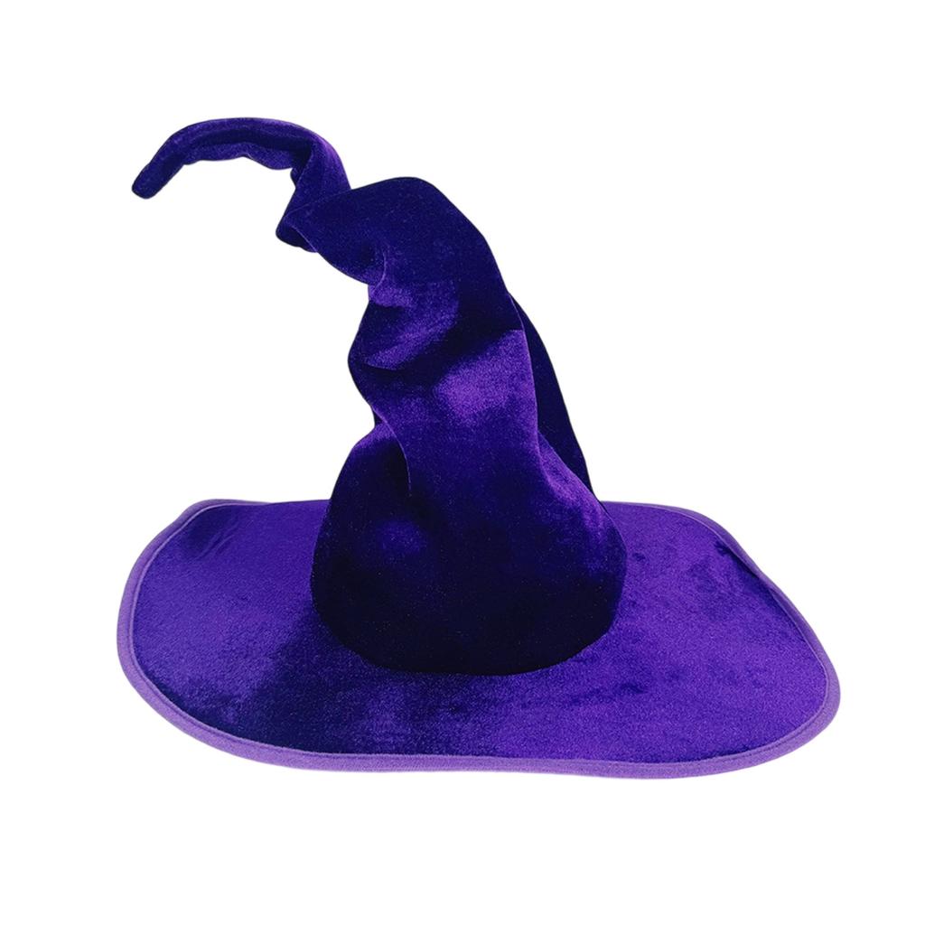 Oversized Twisted Witch Hat With Soft Nylon Fabric Poseable Design For Adult Halloween Costume Parties And Cosplay Event