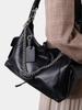 Black Warrior 2025 Women's Genuine Leather Biker Messenger Tote