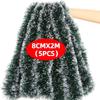 40/2m Sztuczne Świąteczne Wstążki Z Tinselu Ozdoby Wiszące na Choinkę Zielona Wstążka z Laski Girlanda Wieniec Dekoracja Domowa na Imprezę