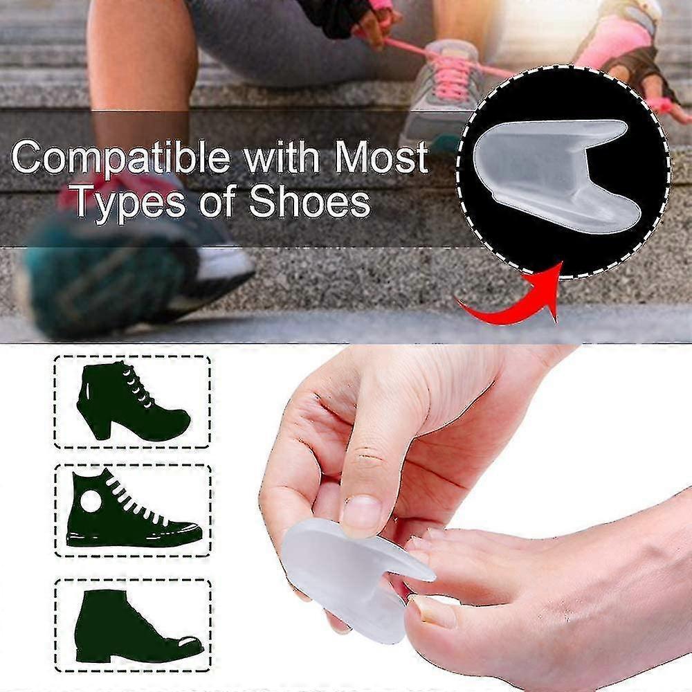 Zehentrenner für Hallux Valgus - Gel Überlappende Zehentrenner - - Spreizendes Design Silikagel Zehenstrecker, Hallux Valgus Korrektor Zur Schmerzlinderung ,verhindern Co