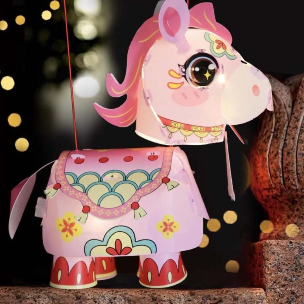 Chinese Style 2026 New Year Lantern Cartoon Pony Mid-Autumn Lantern Pub Home Party