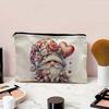 baizihuahu Cosmetic Storage Bag, with Black Zipper Smooth Opening, Thick Wear-Resistant Canvas Pouch, Christmas Pattern Printed Multipurpose