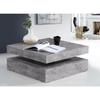 Swivel Square Coffee Table - Particle Board - Light Gray Concrete Decor - Classic - L 78 X D 78 X H 35.4 Cm - COFFEE