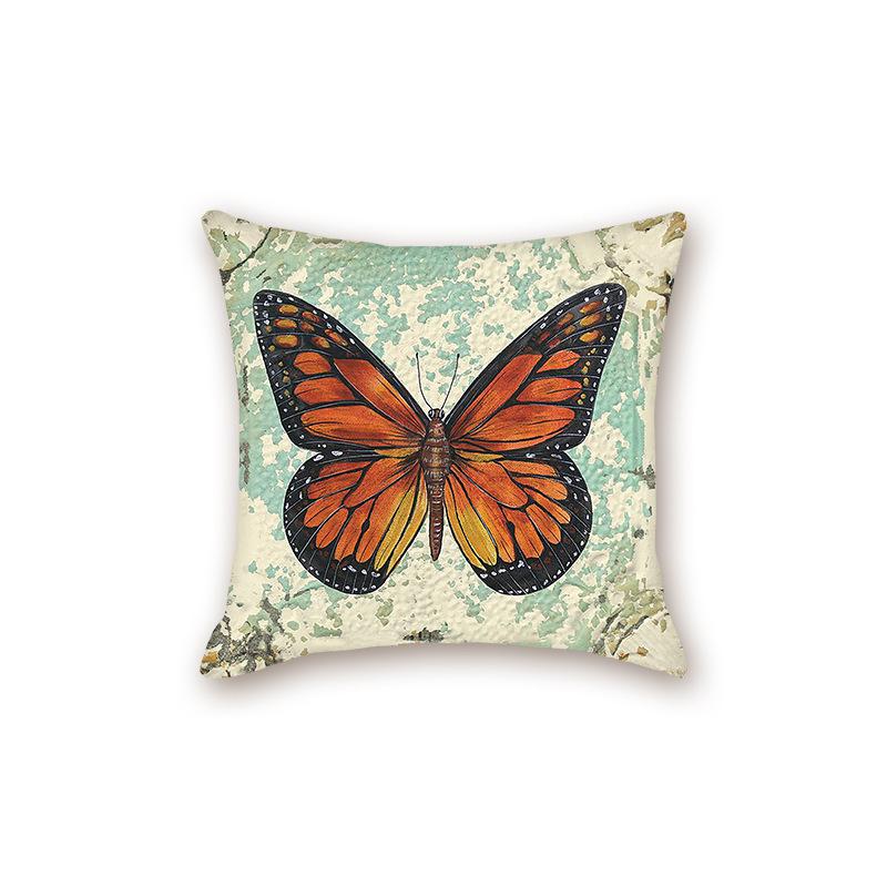 Retro Stamp Series Decorative Sofa & Bedside Lumbar Pillowcase