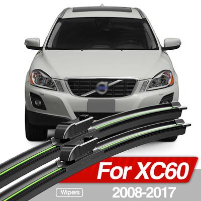 For XC60 2008-2017 Front Windshield Wiper Blades 2x Windscreen Window Accessories 2009 2010 2011 2012 2013 2014 2015 2016