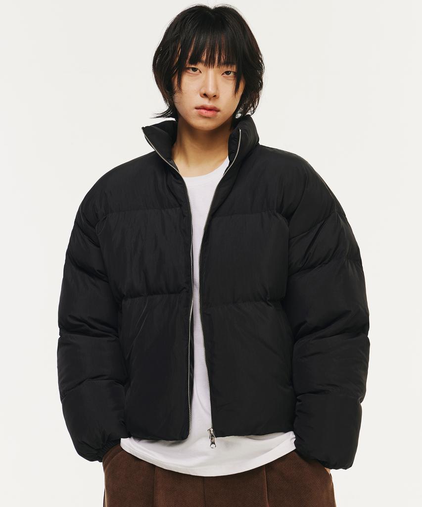 Signature Two-Way Crop Padded Jacket [Black]