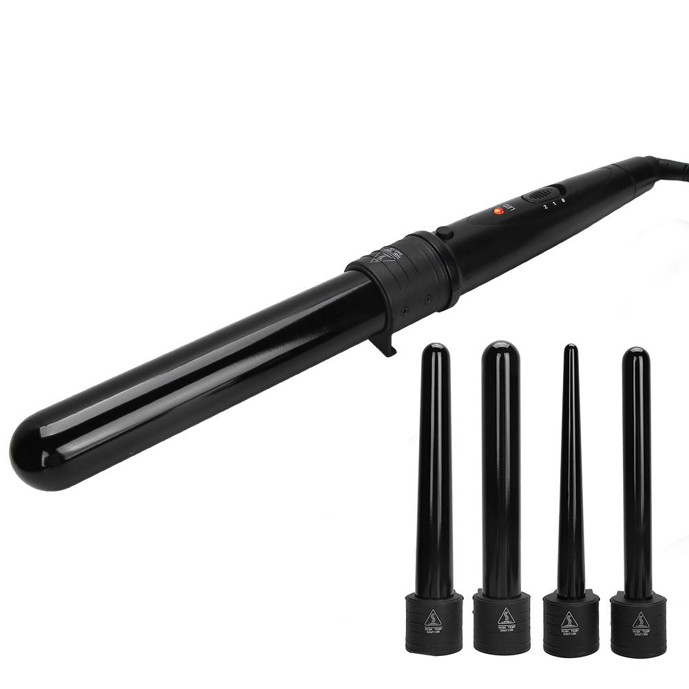 5‑In‑1 Curling Iron LED Adjustable Temperature Hair Styling Curling Iron Wand Set 110‑240VUS Plug