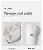 Unisex Pure Cotton Duckbill Baseball Cap - Large Size, Letter Embroidery, Face Slimming, Sun Protection, Ideal for Spring/Summer.