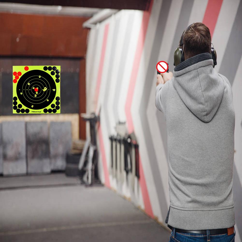 100-5PCS 8-inch Splatter Target High Visibility Adhesive Shooting Target Stickers Reactive Hunting Shooting Training Paper