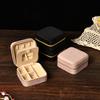 Elegant Velvet Jewelry Box with Mirror for Necklaces, Rings, and Earrings