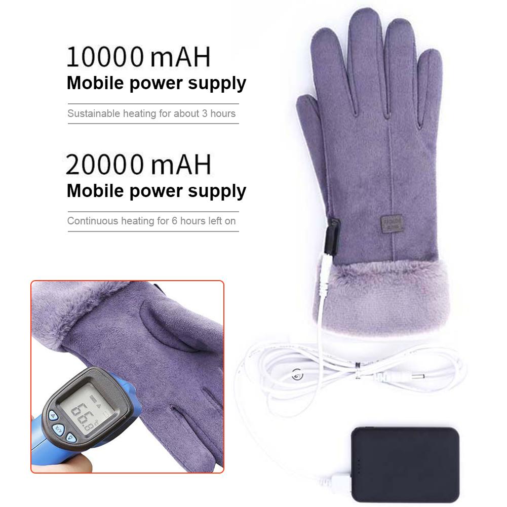 USB Beheizte Handschuhe 3 Stufen Einstellung Winter Thermische Fahrradhandschuhe 10000mAh Motorradrennen Fahrhandschuhe Winddicht Touchscreen