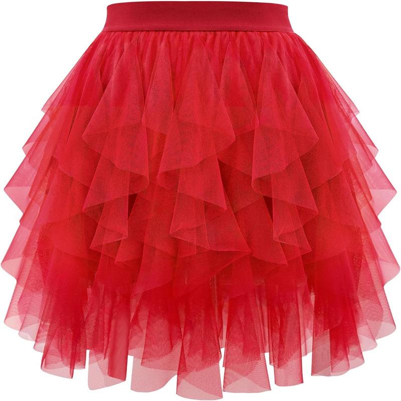 Tulle Skirts Tulle Tutus Soft Tulle Tiered Skirts Spring Summer Short Princess Dresses with Ruffles Fluffy Layered Tulle Tutu Skirt