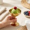Stainless Steel Ice Cream Cup Food Grade Stemmed Fruit Plate Shorty Salad Bowl  Bar Tableware