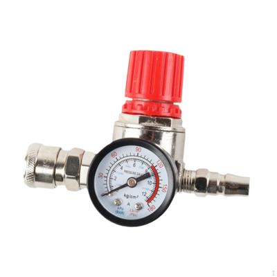Air Compressor Pressure Regulating Valve Manifolds Regulator Gauge 140PSI W/ Reduction