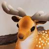 Deer Doll Plush Elk Figurine Christmas Reindeer Decoration with Golden Accents Festive Fairy Tale Christmas Decor