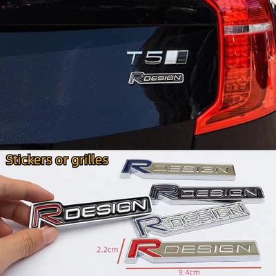 Araba Stil Çıkartması ızgaralar 3D Rozet Amblem Volvo Rdesign XC90 S60 XC60 V70 S80 S40 V50 V40 V60 C30 S70 S90 V90 Aksesuarları