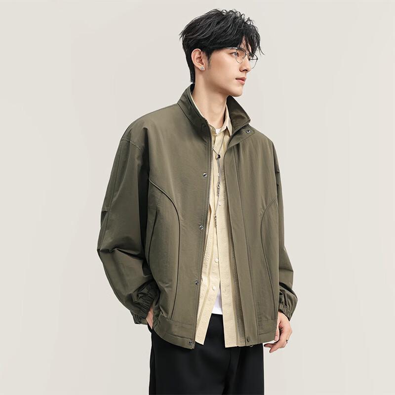 

Men s Retro Loose Fit Workwear Jacket FXQS2817 2XL