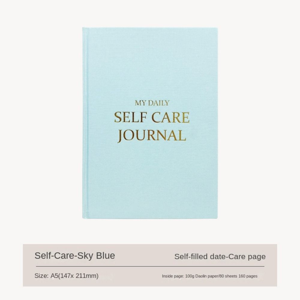 English Version Five-minute Journal A5 Cloth Cover Notebook Happy Notebook  School Stationery
